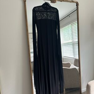 Norma Kamali Ribbon Sleeve Turtle Gown